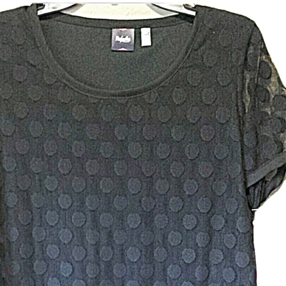 Black Rafaella Short-Sleeved Top